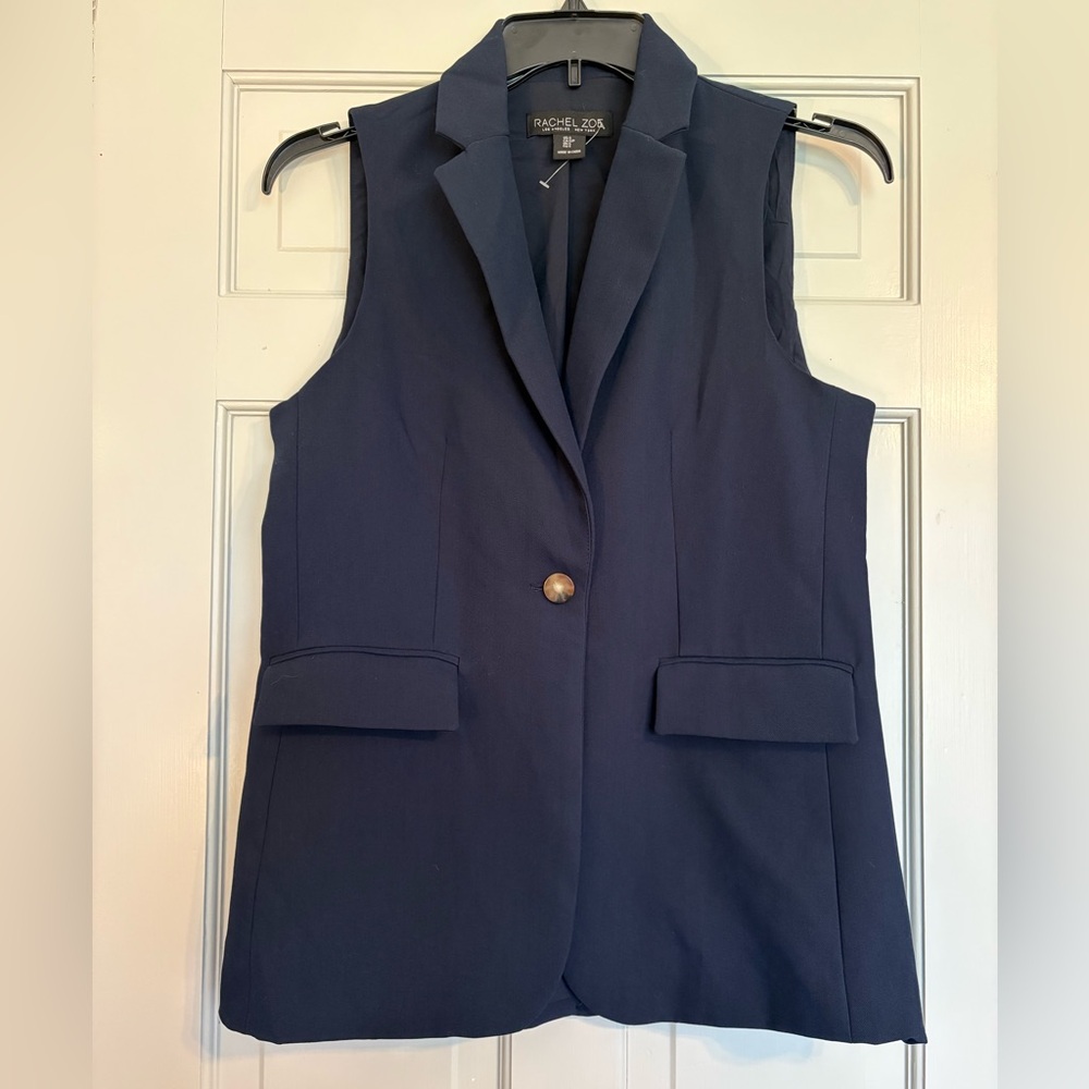 NWOT Rachel Zoe Small Dark Blue Vest